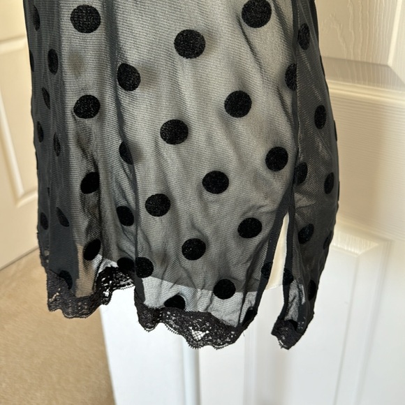 Victoria’s Secret Sheer Black Polka Dot Spaghetti Strap Lingerie - Small - Picture 4 of 7